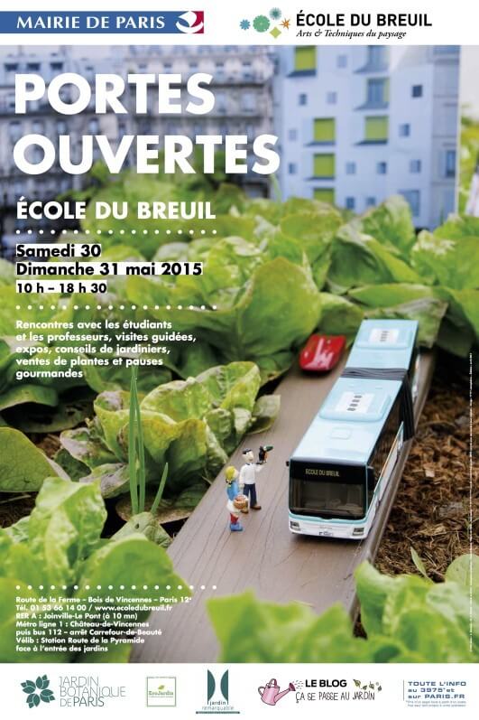 Affiche des portes ouvertes de l'École du Breuil mai 2015