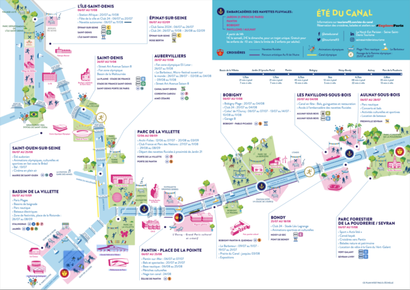 Été du Canal 2024, carte des animations