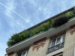 Mon balcon vu depuis la rue, Paris 19e (75)