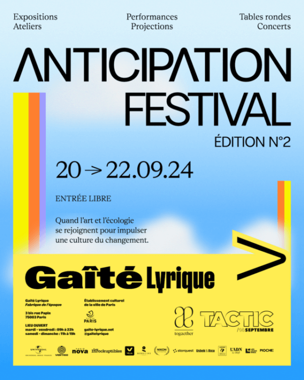 ANTICIPATION FESTIVAL : Quand l'art et de l'écologie se rencontrent, du 20 au 22 septembre 2024