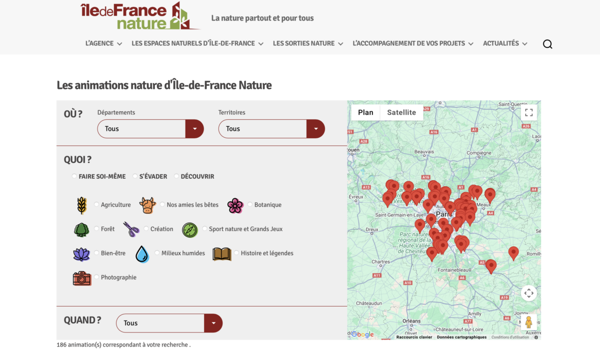 Animations nature d'Île-de-France Nature, 2025