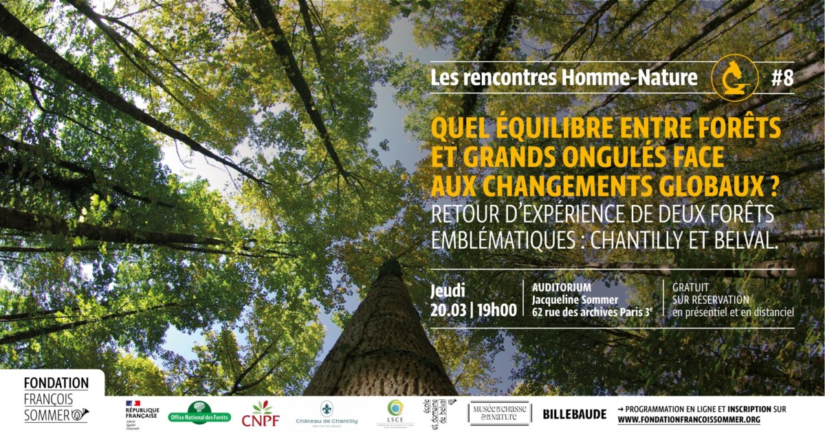 Rencontres Homme-Nature #8 Quel équilibre entre forêts et grands ongulés face au changement climatique et environnemental ? Retour d’expérience de deux forêts emblématiques : Chantilly et Belval